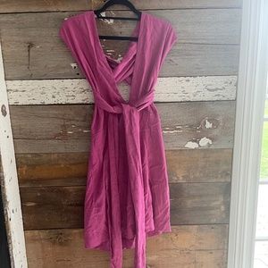 Free People wrap dress, size M, in Mint, Black and Pink